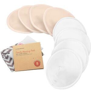 Kea Babies organic nursing pads (8 pack M 3.9”). Color bare beige.